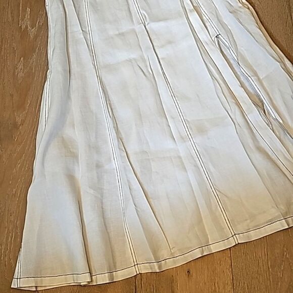 White linen maxi a line skirt size 4 Tweeds - Picture 2 of 9
